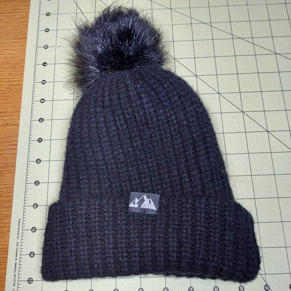 SLOUCHY Baggy Beanie Fleece Lined  Ski Toboggan Women's POM Winter Stocking Hat - Picture 6 of 7